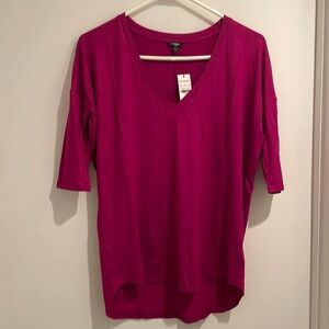 Express, Quarter length sleeve, V-neck top.